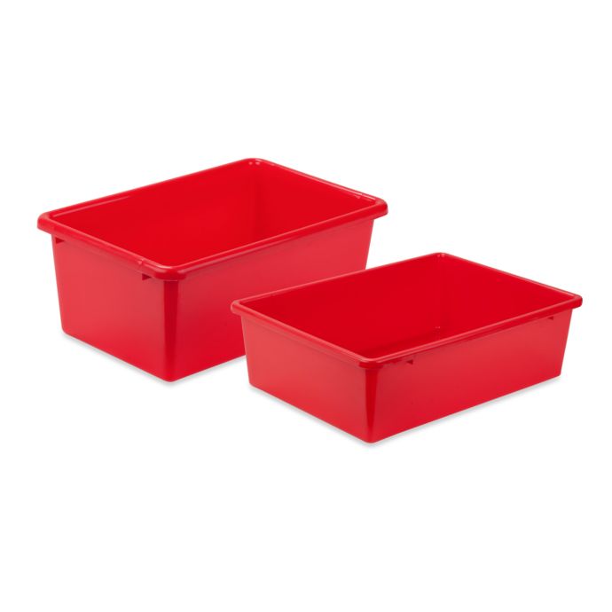 HoneyCanDo® Plastic Storage Bin in Red Bed Bath & Beyond