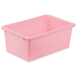 Honey-Can-Do® Small Plastic Storage Bin in Light Pink