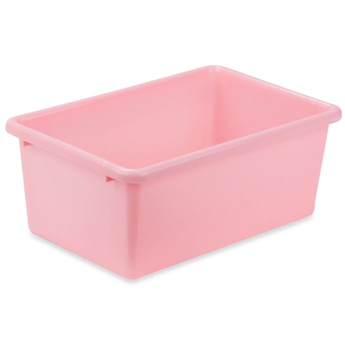 HoneyCanDo® Plastic Storage Bin in Light Pink buybuy BABY