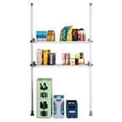 Wenko Herkules 2-Tier Telescopic Twin Shelf Closet Organization System