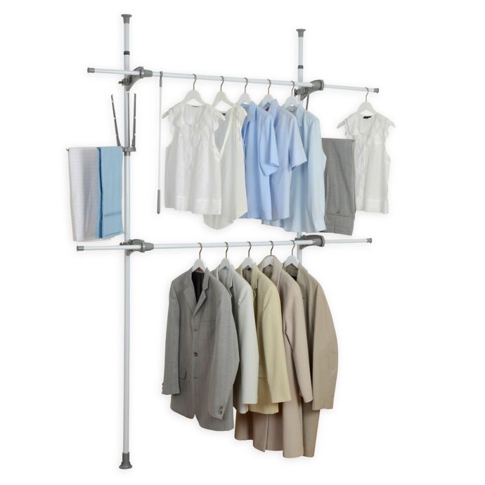Wenko Herkules 2 Tier Telescopic Flex Closet Organization System