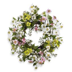 Nearly Natural 20-Inch Dogwood Wreath