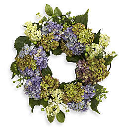 Nearly Natural 16-Inch Hydrangea Wreath