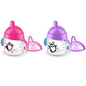 Philips Avent My Penguin 2-Pack 9 oz. Sippy Cup in Pink/Black