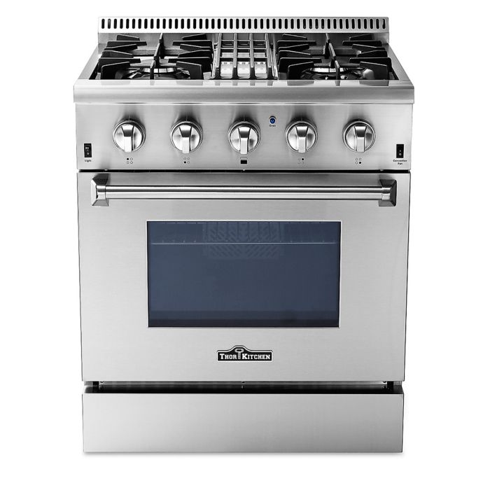 Thor® Kitchen 30Inch Professional Style Dual Fuel Range in Stainless Steel Bed Bath & Beyond