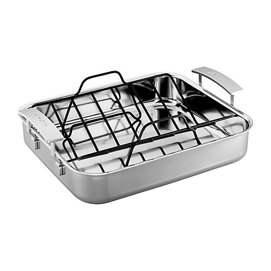 Alternate image 1 for Demeyere Industry 15.7-Inch x 13.3-Inch Stainless Steel Roasting Pan