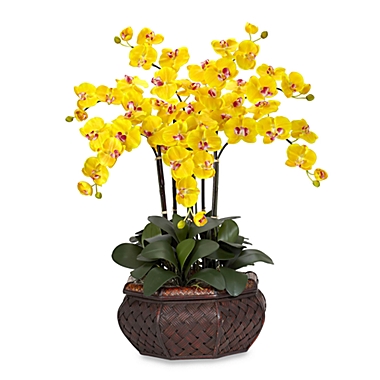 Nearly Natural 30-Inch Large Phalaenopsis Orchid Silk Flower Arrangement. View a larger version of this product image.
