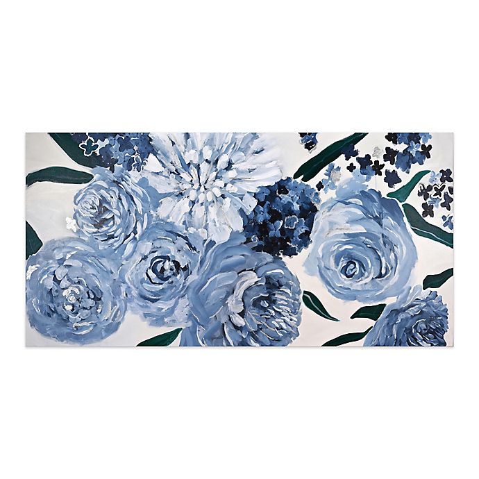 blue floral wall art