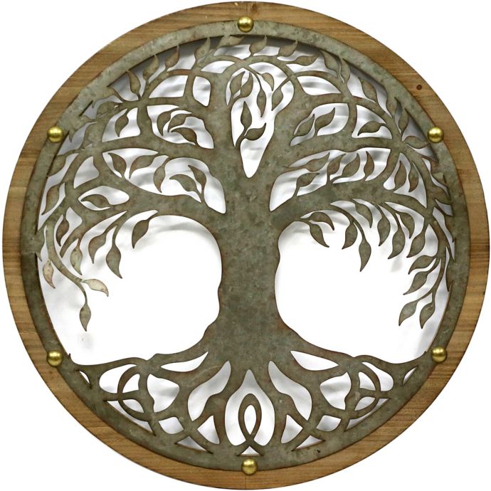 Round Tree 26-Inch Metal Wall Art | Bed Bath & Beyond