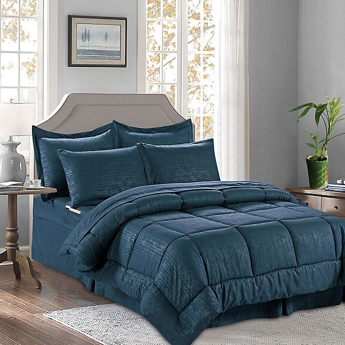 Bamboo Pattern Comforter Set Bed Bath, Queen Size Complete Bed Set