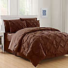 Alternate image 0 for Hi-Loft Luxury Pintuck 8-Piece Full/Queen Comforter Set in Chocolate Brown