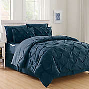 Hi-Loft Luxury Pintuck 6-Piece Twin/Twin XL Comforter Set in Navy/Blue