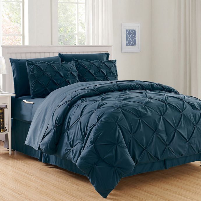 Hi Loft Luxury Pintuck Comforter Set Bed Bath Beyond