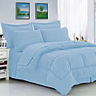 Alternate image 0 for Elegant Comfort Dobby Stripe 8-Piece King/California King Comforter Set in Aqua