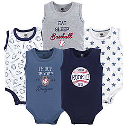 Hudson Baby® 5-Pack Baseball Sleevless Bodysuits