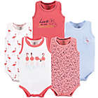 Alternate image 0 for Yoga Sprout Size 18-24M 5-Pack Sleeveless Flamingo Bodysuits in Pink