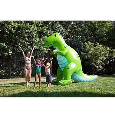 BigMouth Inc. 6 1/2 Foot Dinosaur Sprinkler in Green. View a larger version of this product image.