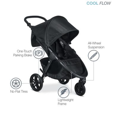 Britax&reg; B-Free Cool Flow Collection Stroller in Teal. View a larger version of this product image.