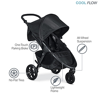 BRITAX&reg; B-Free Cool Flow Collection Stroller in Grey. View a larger version of this product image.
