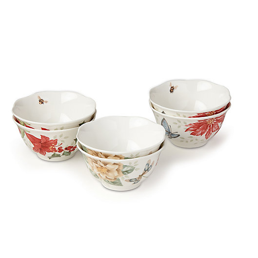Alternate image 1 for Lenox® Butterfly Meadow® Holiday Rice Bowls (Set of 6)