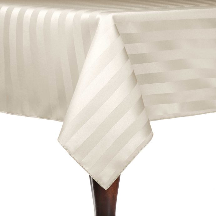 tablecloth oblong striped silver tablecloths table inch grey bath bed textile ultimate beyond linens