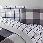 Alternate image 1 for Simply Essential&trade; Vertical Colorblock 5-Piece Twin/Twin XL Comforter Set in Grey