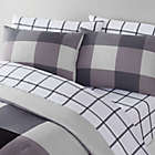 Alternate image 1 for Simply Essential&trade; Block Plaid 7-Piece Full/Full XL Comforter Set in Grey