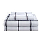 Alternate image 3 for Simply Essential&trade; Vertical Colorblock 5-Piece Twin/Twin XL Comforter Set in Grey