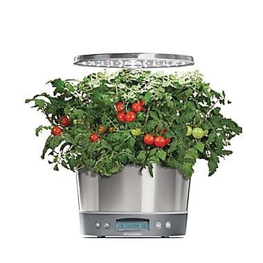 AeroGarden&reg; Harvest Elite 360 with Gourmet Herb Seed Pod Kit in Stainless Steel. View a larger version of this product image.