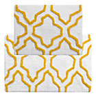 Alternate image 0 for 2-Tone Quatrefoil Bath Mat Set in Yellow/White (Set of 2)