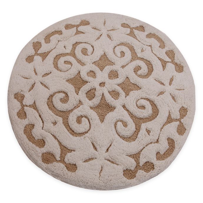 Damask 36" Round Bath Mat Bed Bath and Beyond Canada