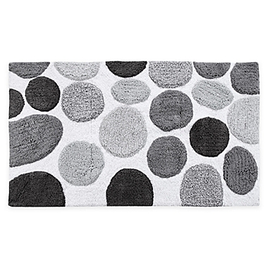 Pebble Stone 50" x 30" Bath Mat in Grey. View a larger version of this product image.