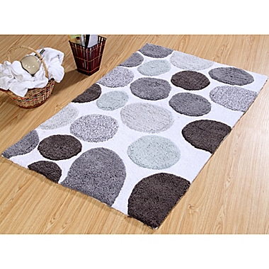 Pebble Stone 50" x 30" Bath Mat in Grey. View a larger version of this product image.