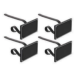 The Original MantleClip® 4-Pack MantleClip with Chalkboard in Black