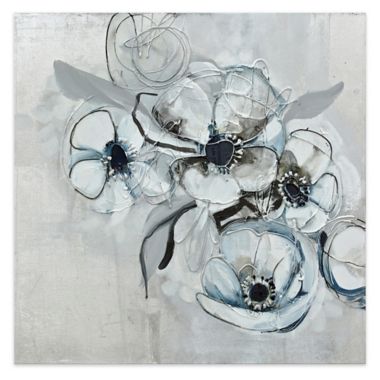 Renwil 70% Hand Painted Floral 24-Inch Square Wall Art. View a larger version of this product image.