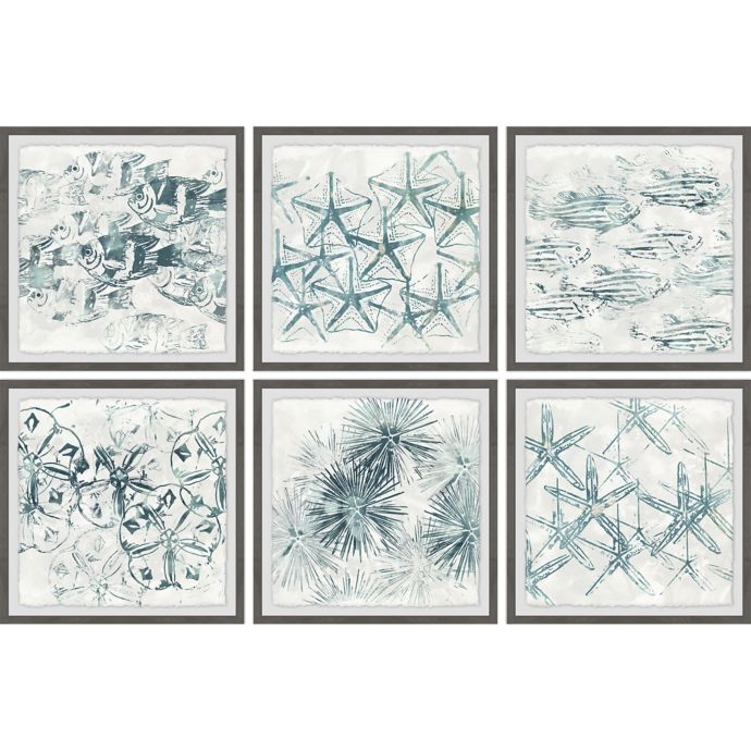 Marmont Hill Stars of the Sea Framed Hexaptych Wall Art | Bed Bath & Beyond