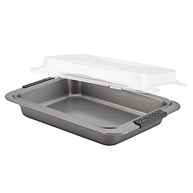 Anolon&reg; Nonstick 9-Inch x 13-Inch Rectangular Covered Cake Pan. View a larger version of this product image.