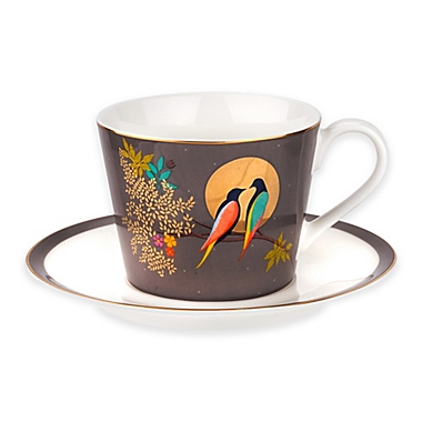 Portmeirion&reg; Chelsea Cup and Saucer in Dark Grey. View a larger version of this product image.