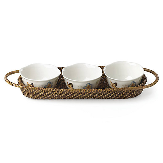 Alternate image 1 for Lenox® Butterfly Meadow® 4-Piece Hors d'oeuvres Set
