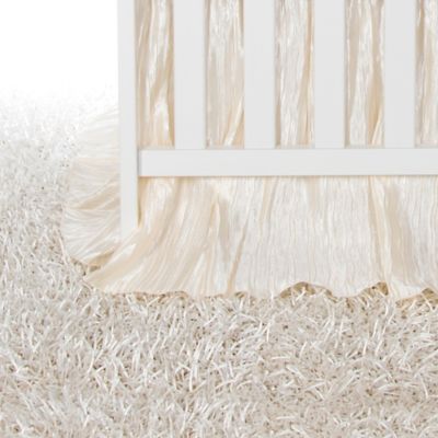 cream crib skirt