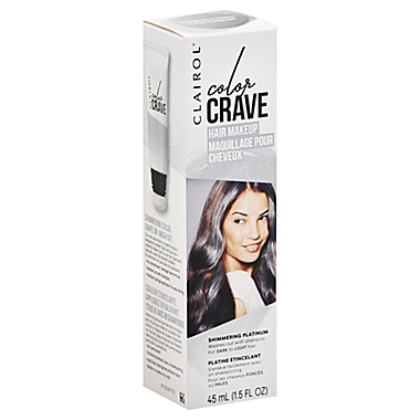 Clairol&reg; Color Crave 1.5 fl. oz. Hair Makeup in Shimmering Platinum. View a larger version of this product image.