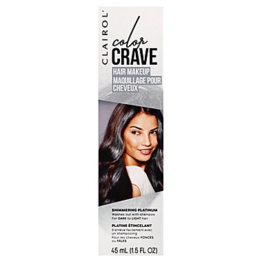 Clairol&reg; Color Crave 1.5 fl. oz. Hair Makeup in Shimmering Platinum. View a larger version of this product image.