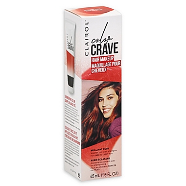 Clairol&reg; Color Crave 1.5 fl. oz. Hair Makeup in Brilliant Ruby. View a larger version of this product image.
