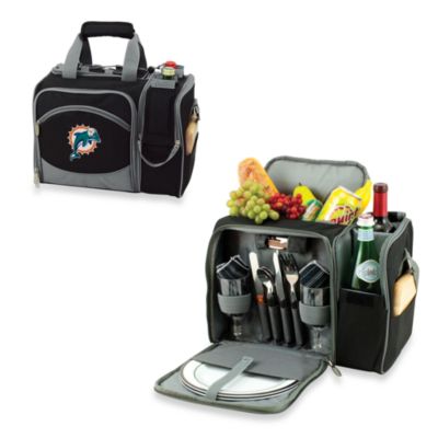 Picnic Time&reg; Malibu Insulated Cooler/Picnic Basket in Miami Dolphins