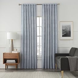 Arden Embroidery 63-Inch Rod Pocket/Back Tab Window Curtain Panel in Blue Haze (Single)
