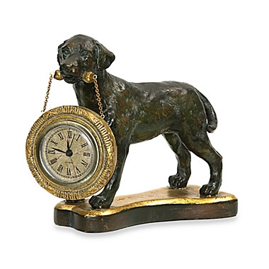 Black Labrador Table Clock. View a larger version of this product image.