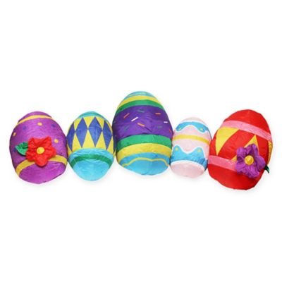Northlight 10-Foot Inflatable Illuminated Easter Eggs Lawn Decocation