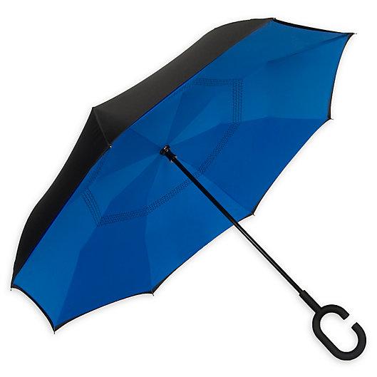 Alternate image 1 for ShedRain® UnbelievaBrella™ Reverse Stick Umbrella in Blue
