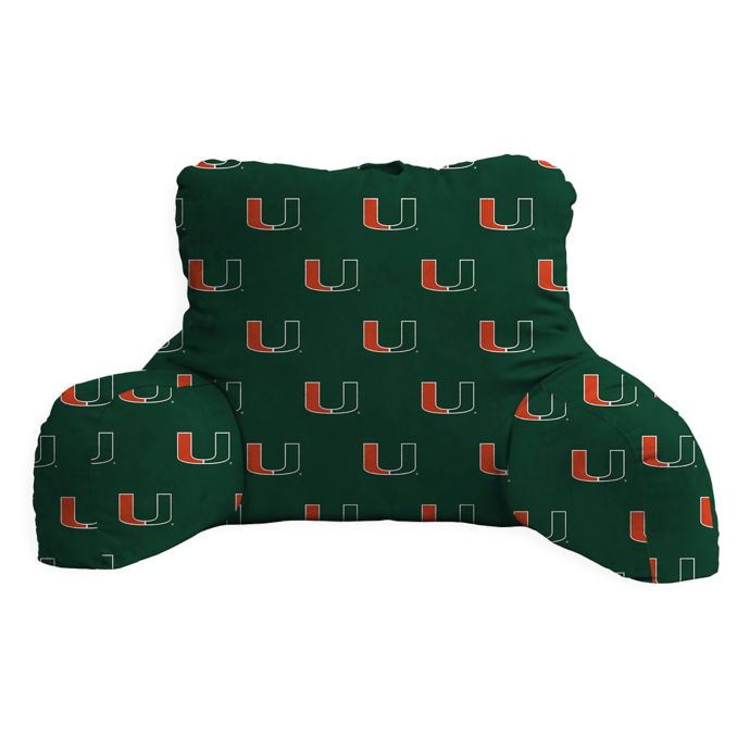 University Of Miami Logo Backrest Pillow Bed Bath Beyond
