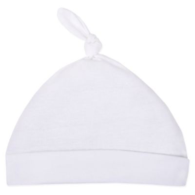 white newborn beanie